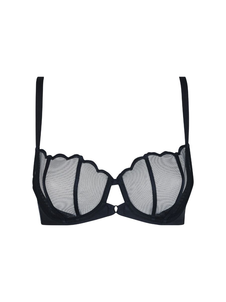 Obsession Balconette Bra - Black