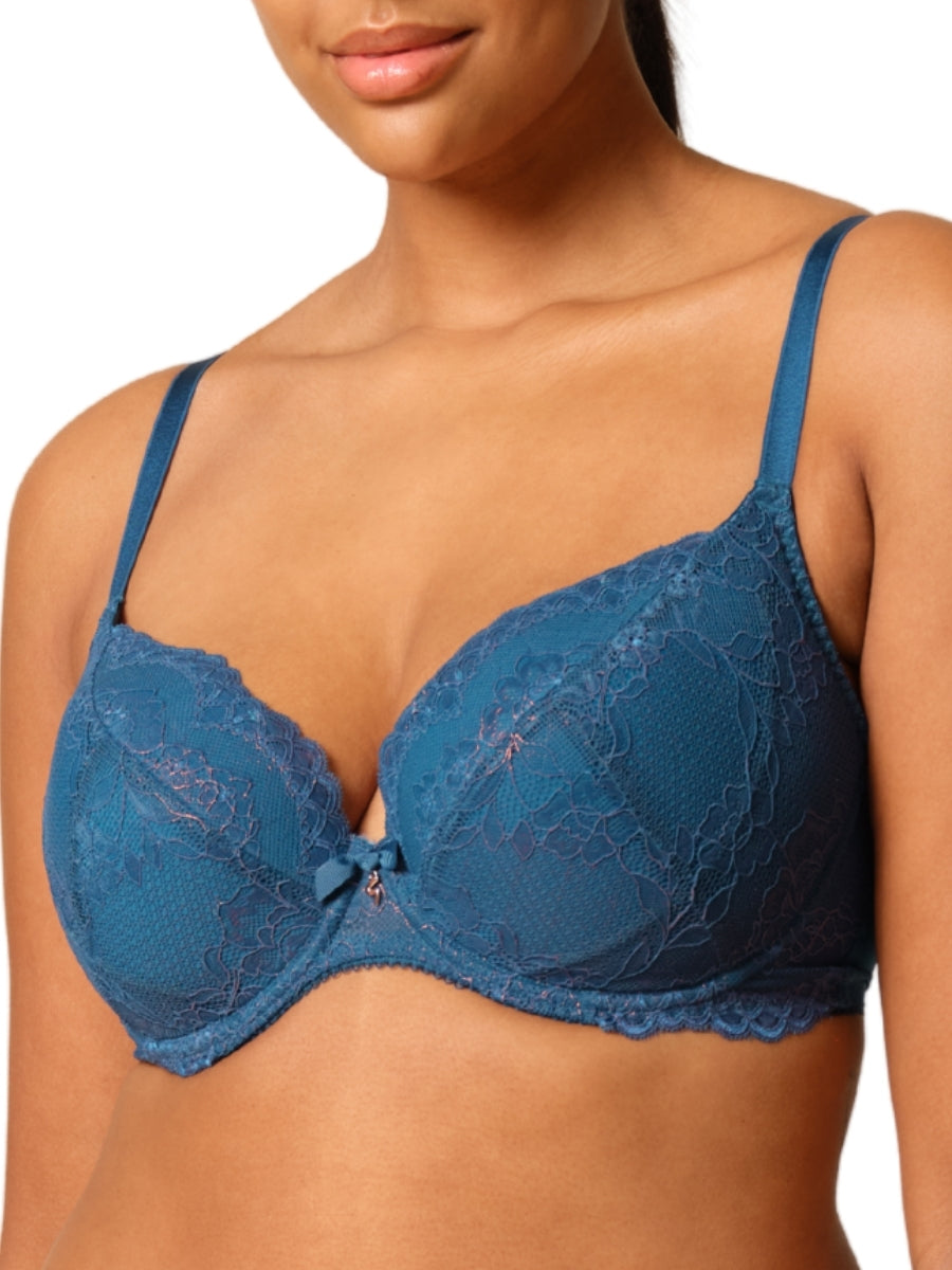 Gossard Superboost Lace Padded Plunge Bra Deep Teal BraForMe