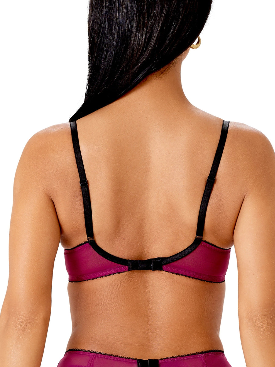 Superboost Lace Padded Plunge Bra - Purple Potion