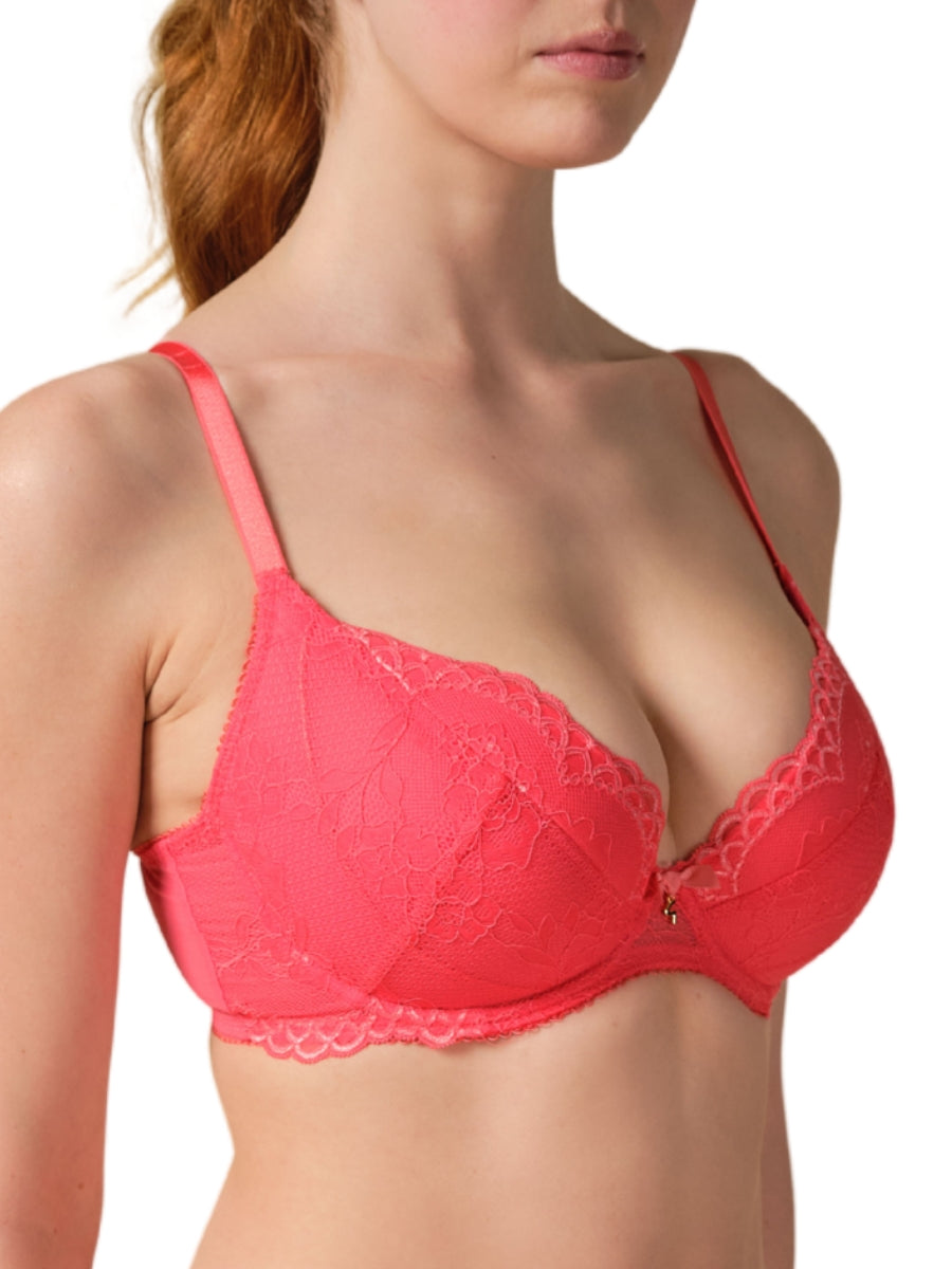 Superboost Lace Padded Plunge Bra - Sugar Coral