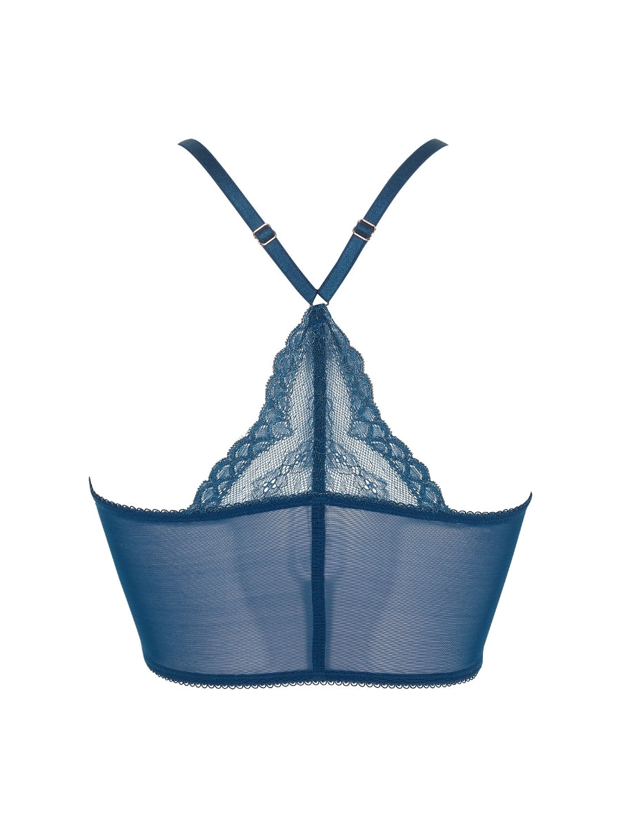 Superboost Lace Deep V Bralette - Deep Teal