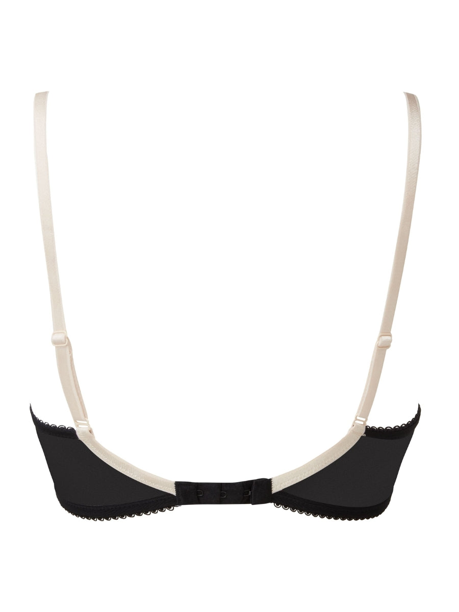 Superboost Lace Plunge Bra - Black/Ivory Rose