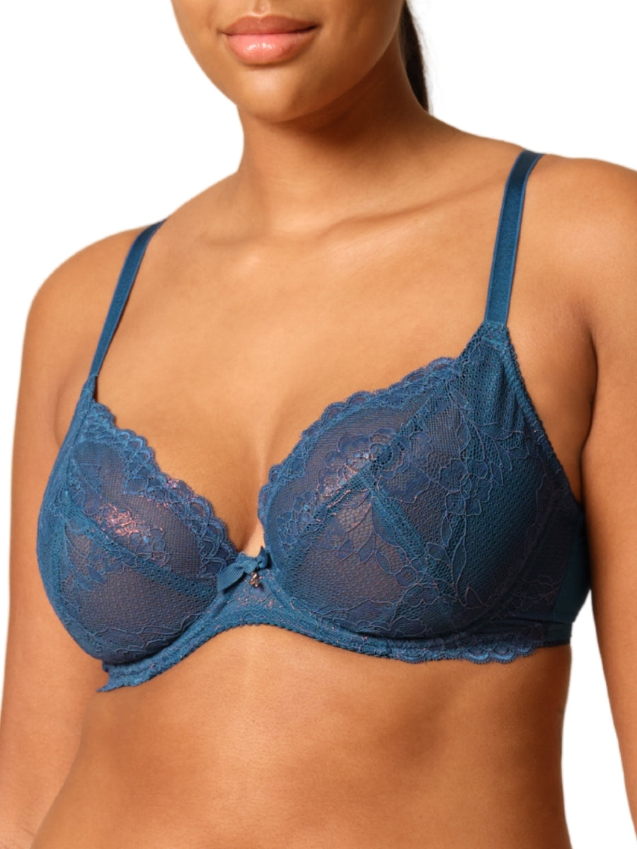 Gossard Superboost Lace Plunge Bra Deep Teal BraForMe