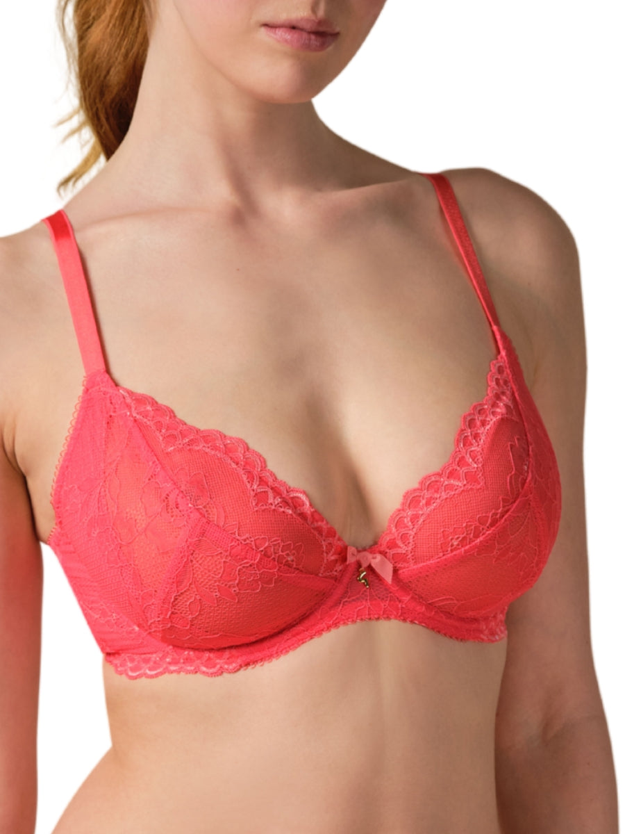 Superboost Lace Plunge Bra - Sugar Coral