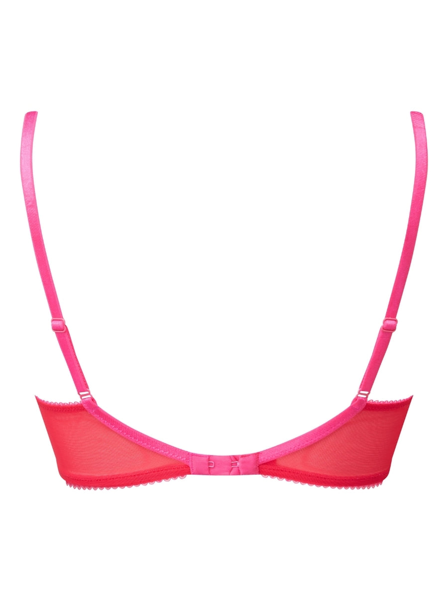 Superboost Lace Plunge Bra - Rose Red