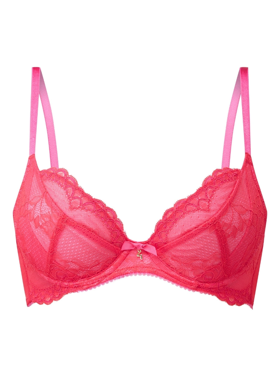 Superboost Lace Plunge Bra - Rose Red