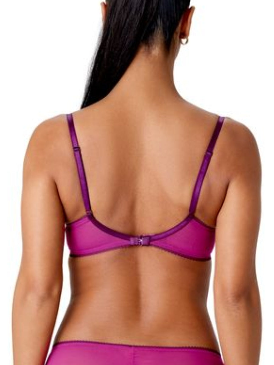 Swirl Plunge Bra - Raspberry