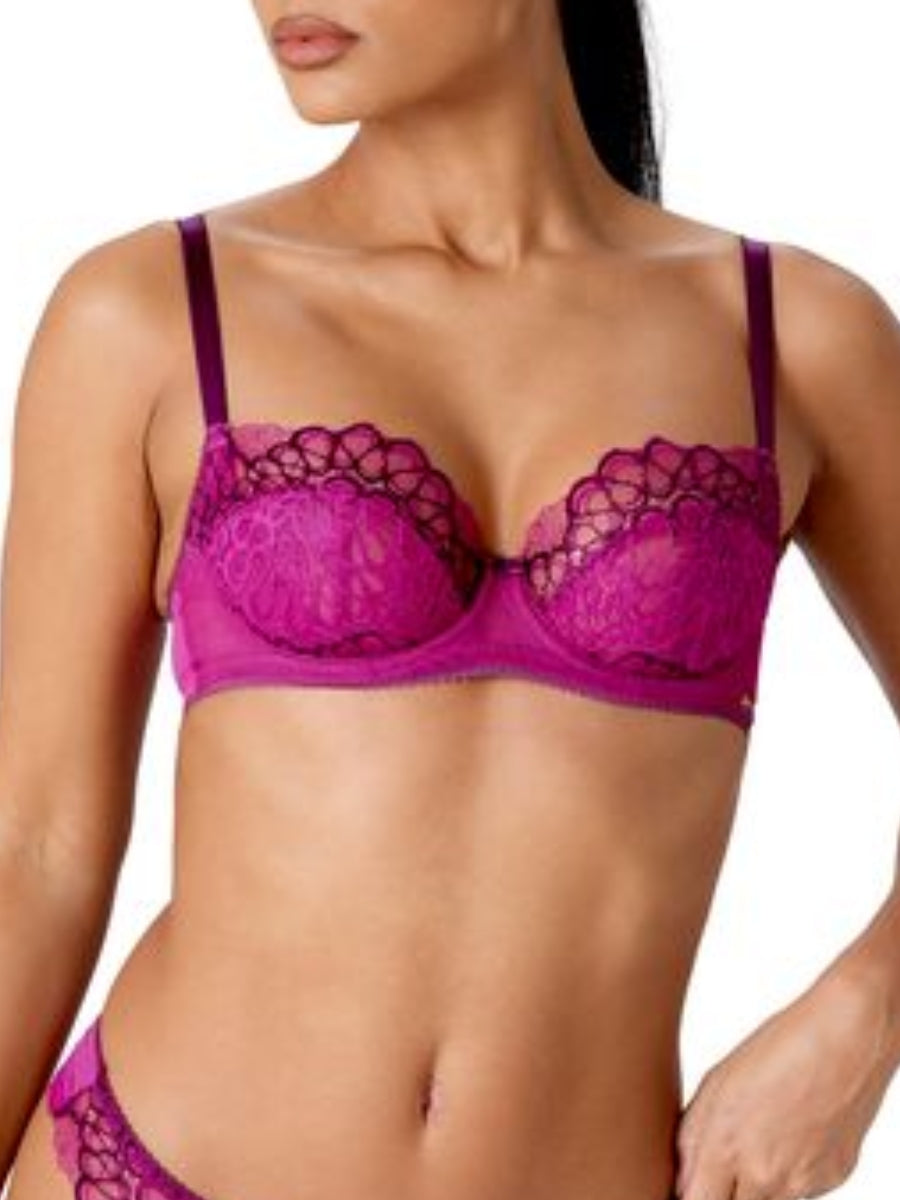 Swirl Balcony Bra - Raspberry