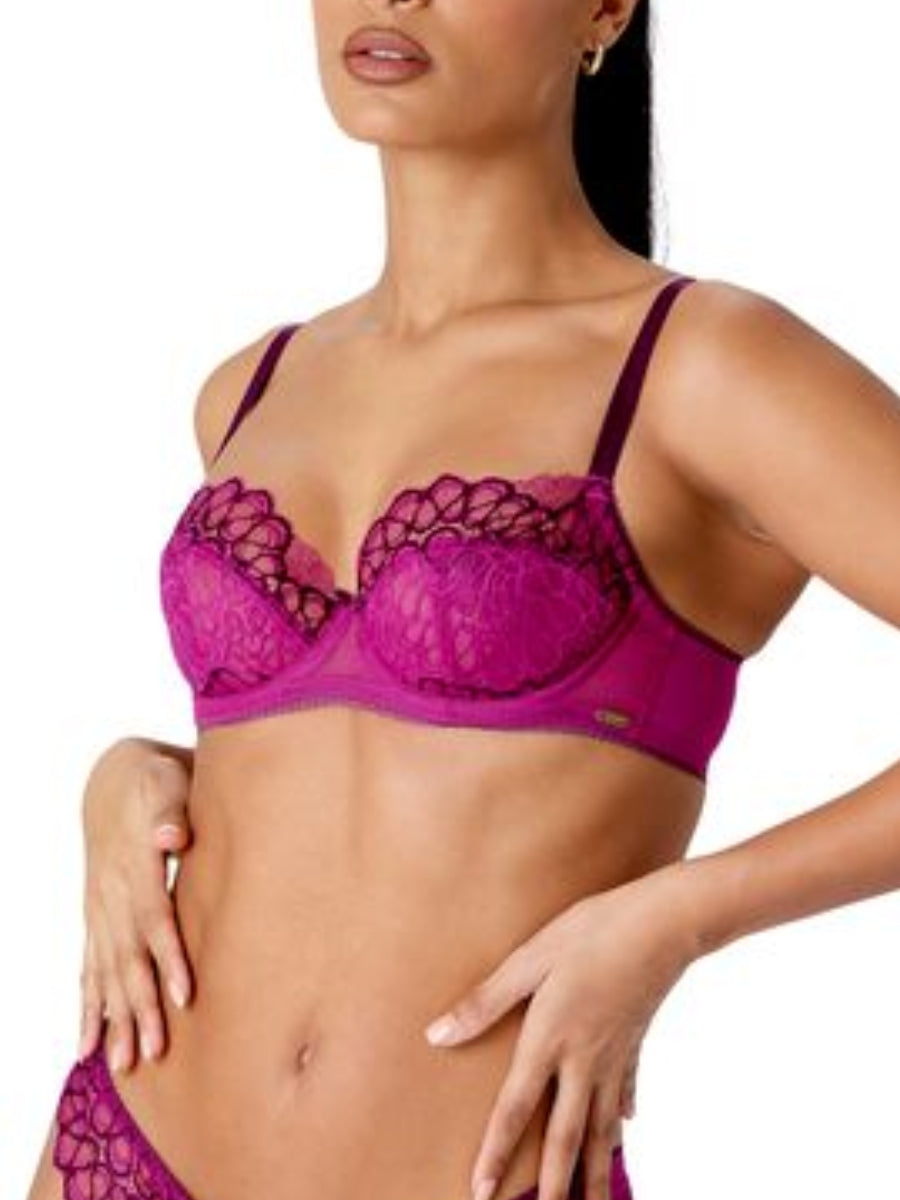 Swirl Balcony Bra - Raspberry