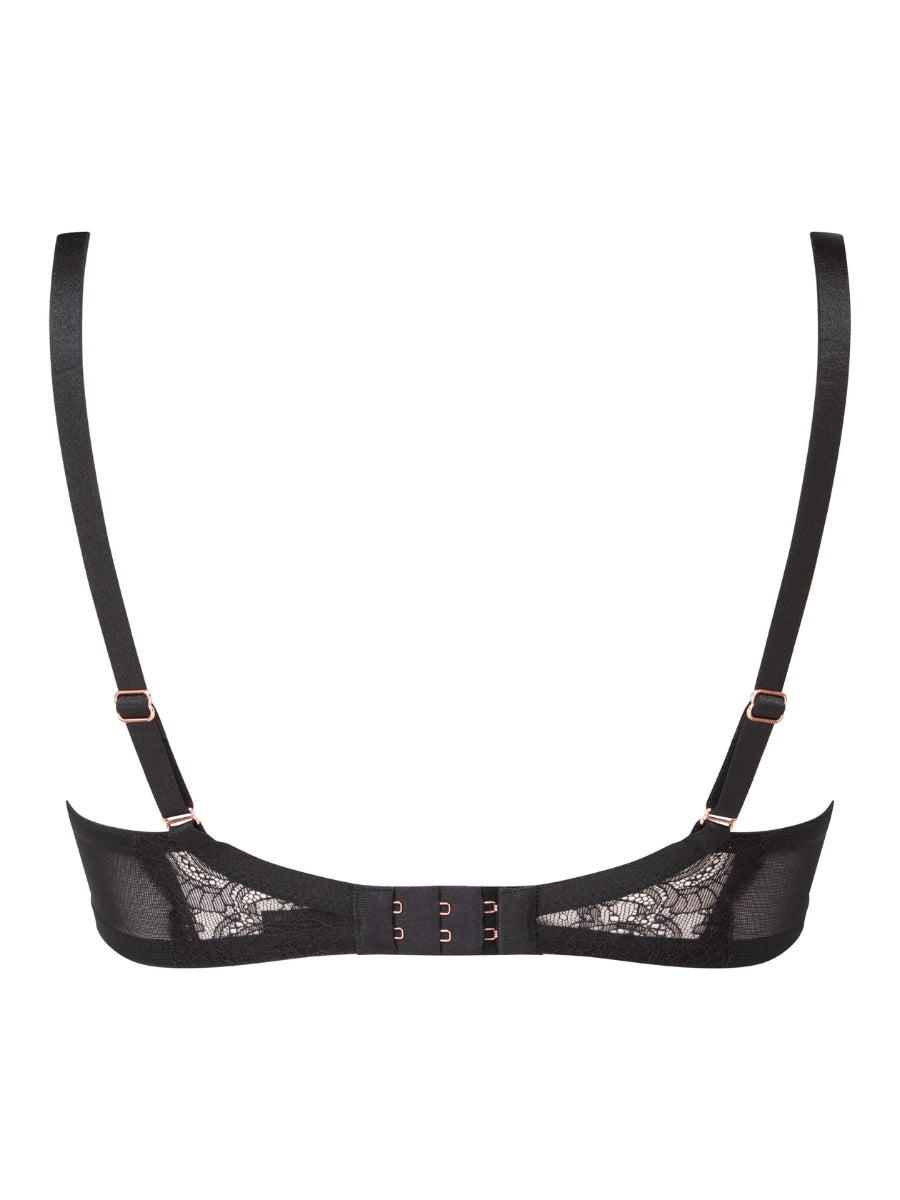 VIP Confession Balcony Bra - Burgundy/Black