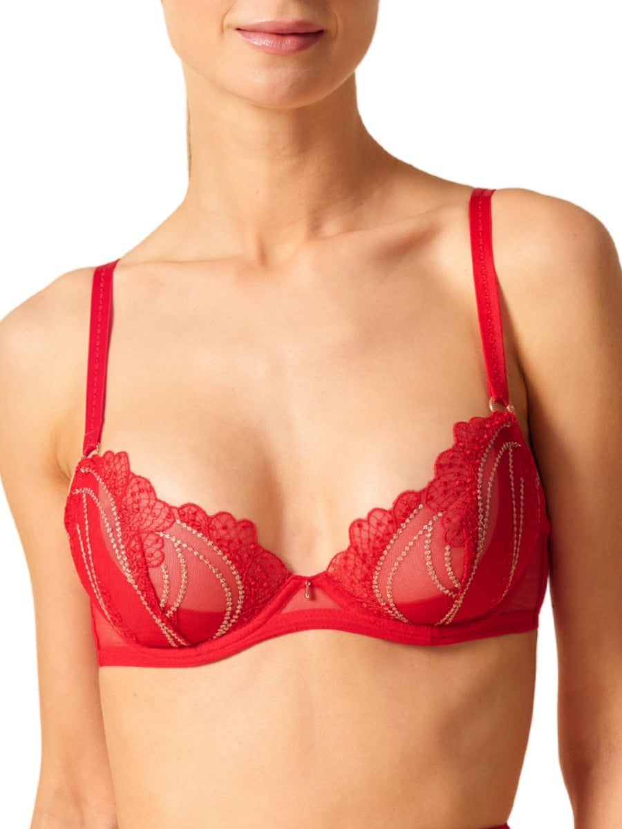 VIP Etoile Plunge Bra - Red