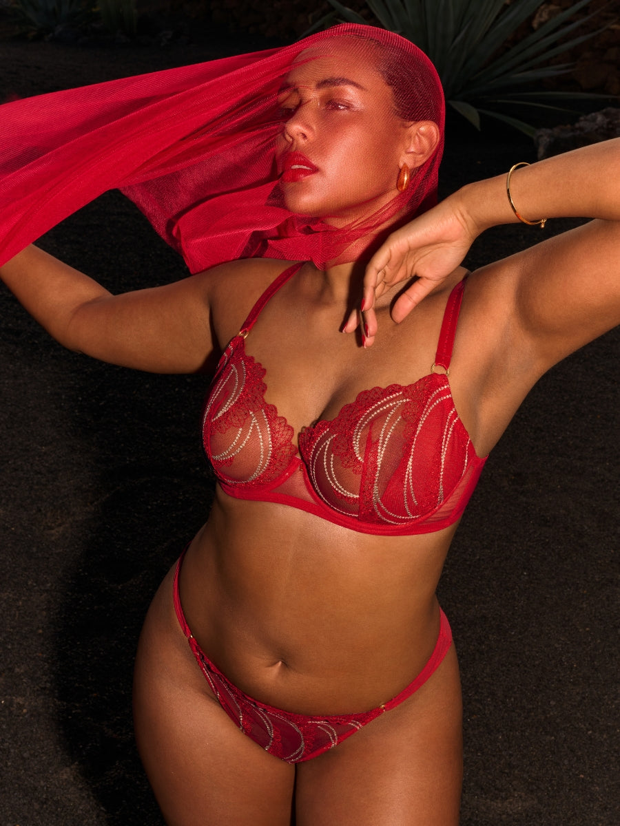 VIP Etoile Plunge Bra - Red
