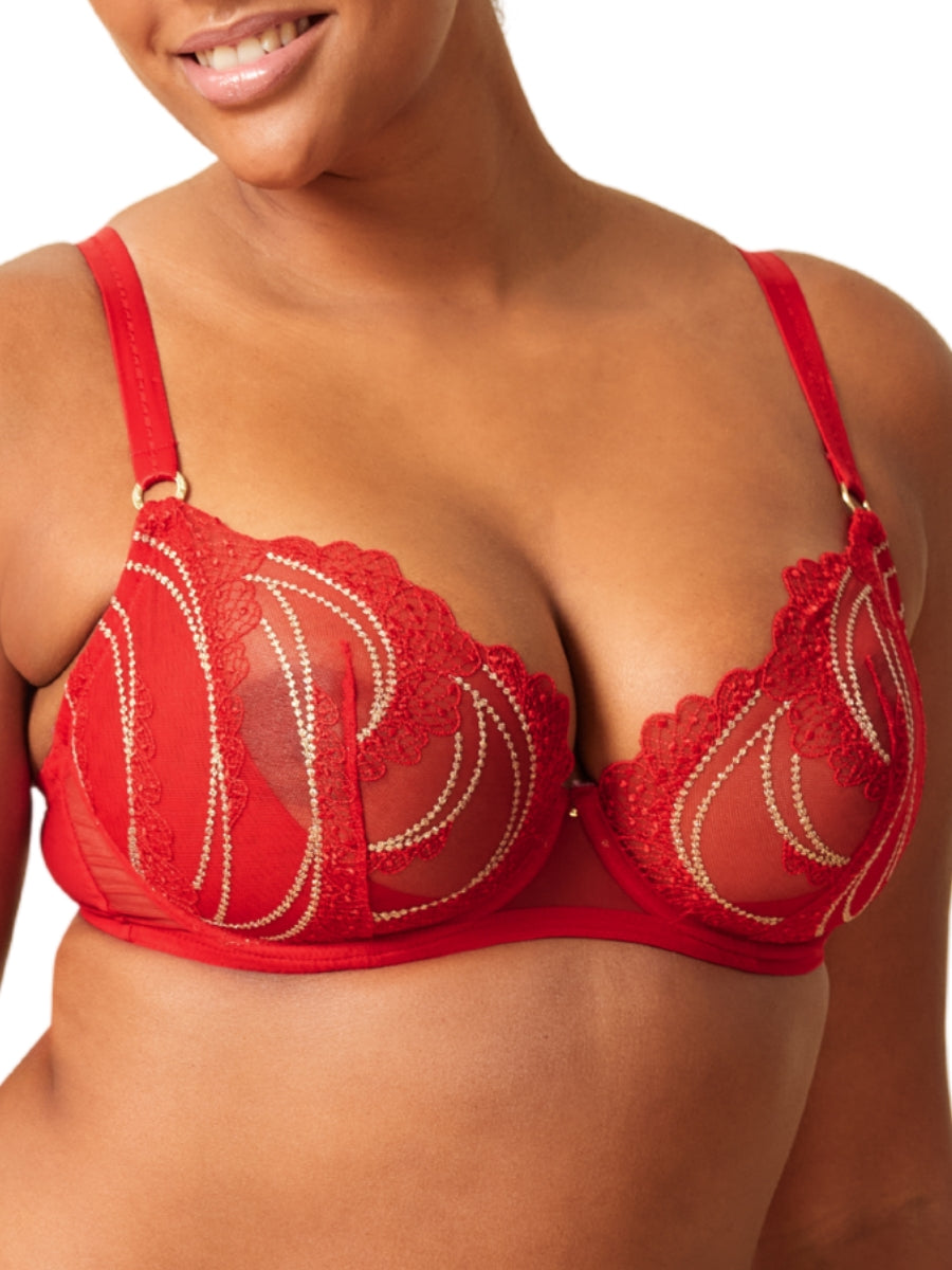 VIP Etoile Plunge Bra - Red