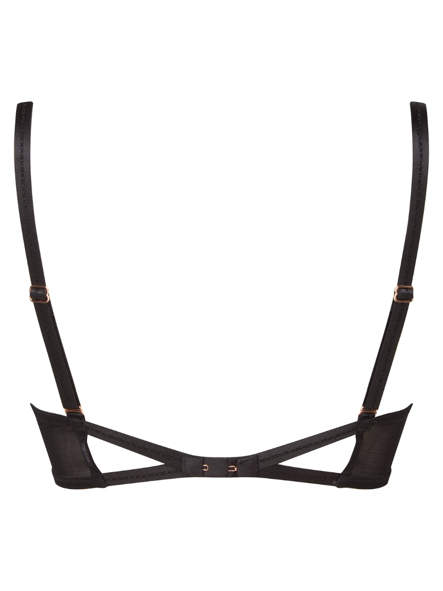 VIP Lavish Uplifting Balconette Bra - Black