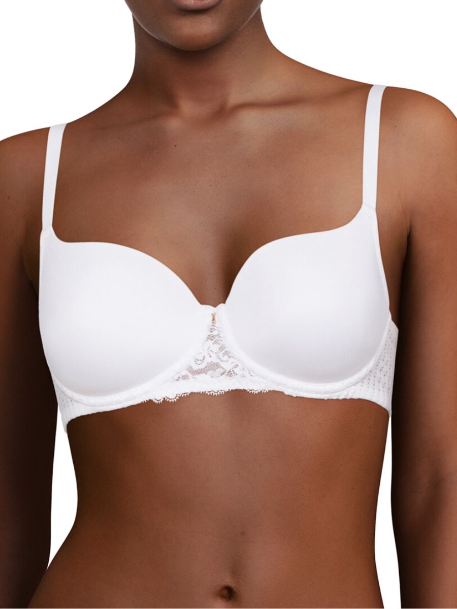 chantelle easy feel marilyn covering t shirt bra white