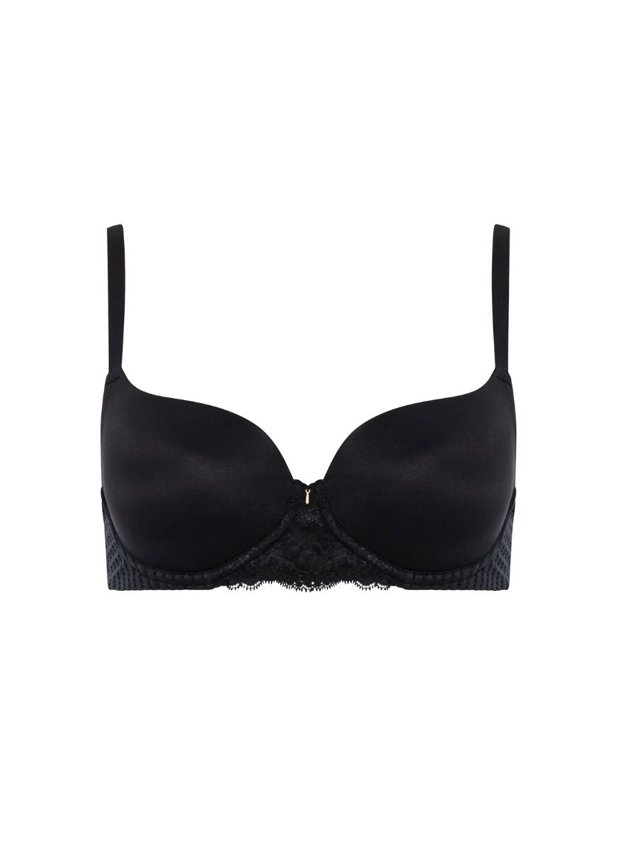 chantelle easy feel marilyn covering t shirt bra black