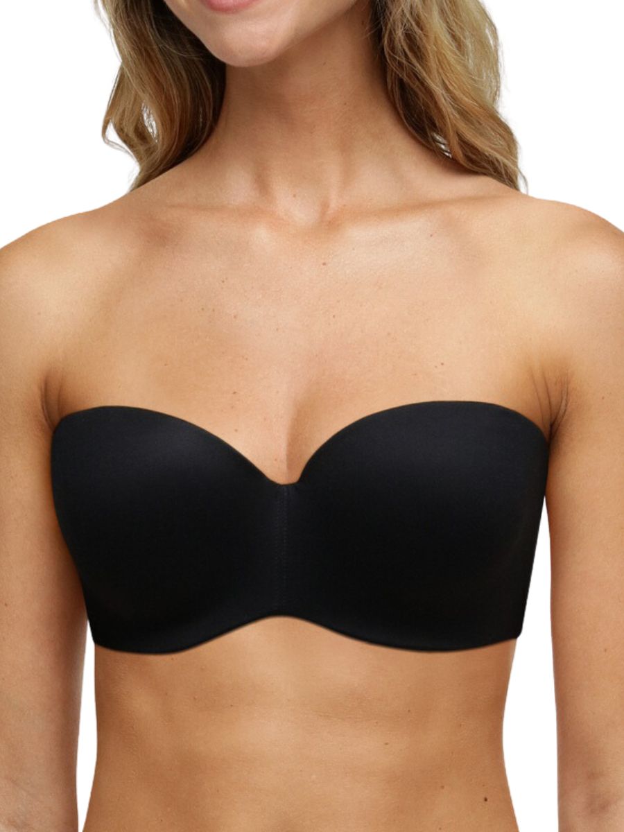 chantelle easy feel norah bandeau t shirt bra black