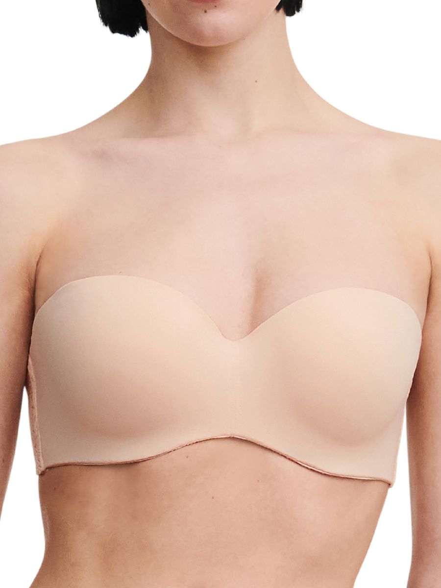 chantelle easy feel norah bandeau t shirt bra golden beige
