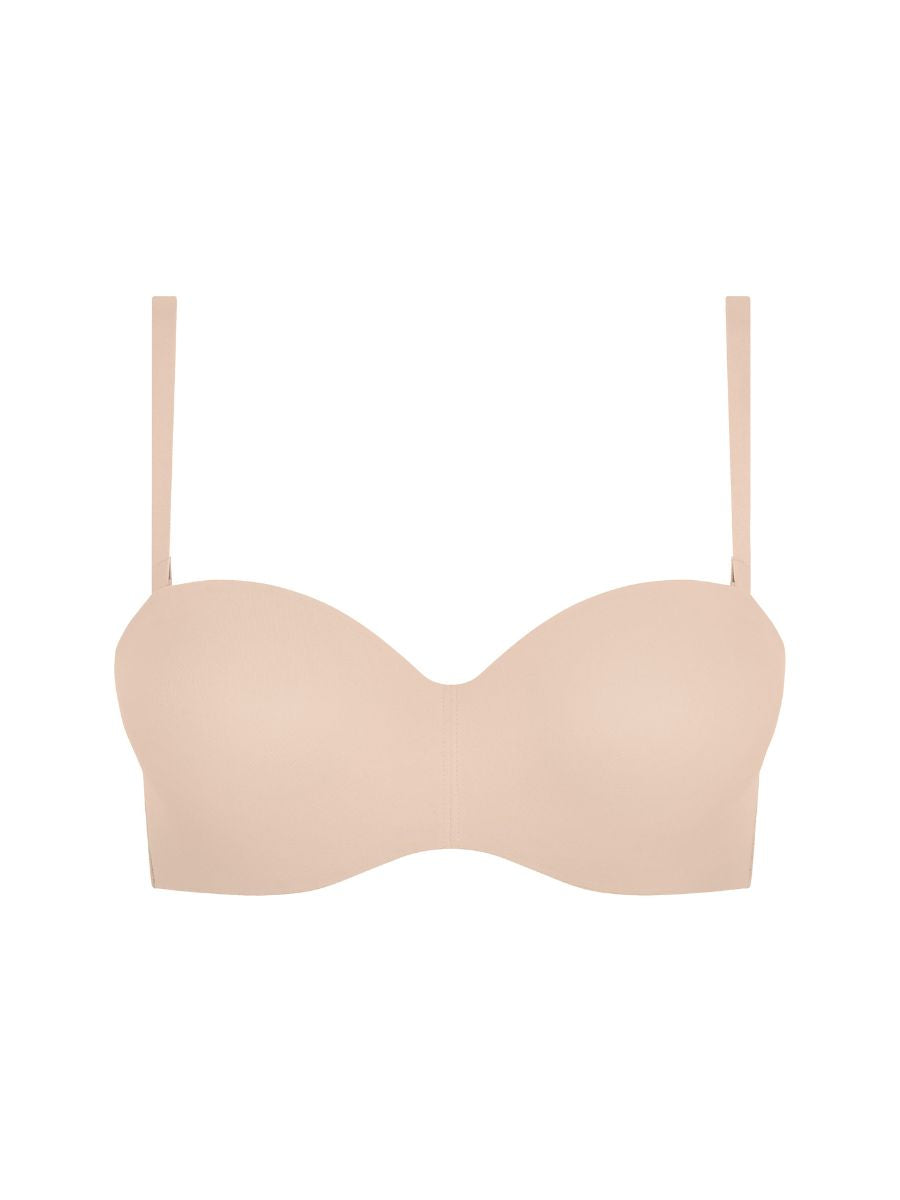 chantelle easy feel norah bandeau t shirt bra golden beige