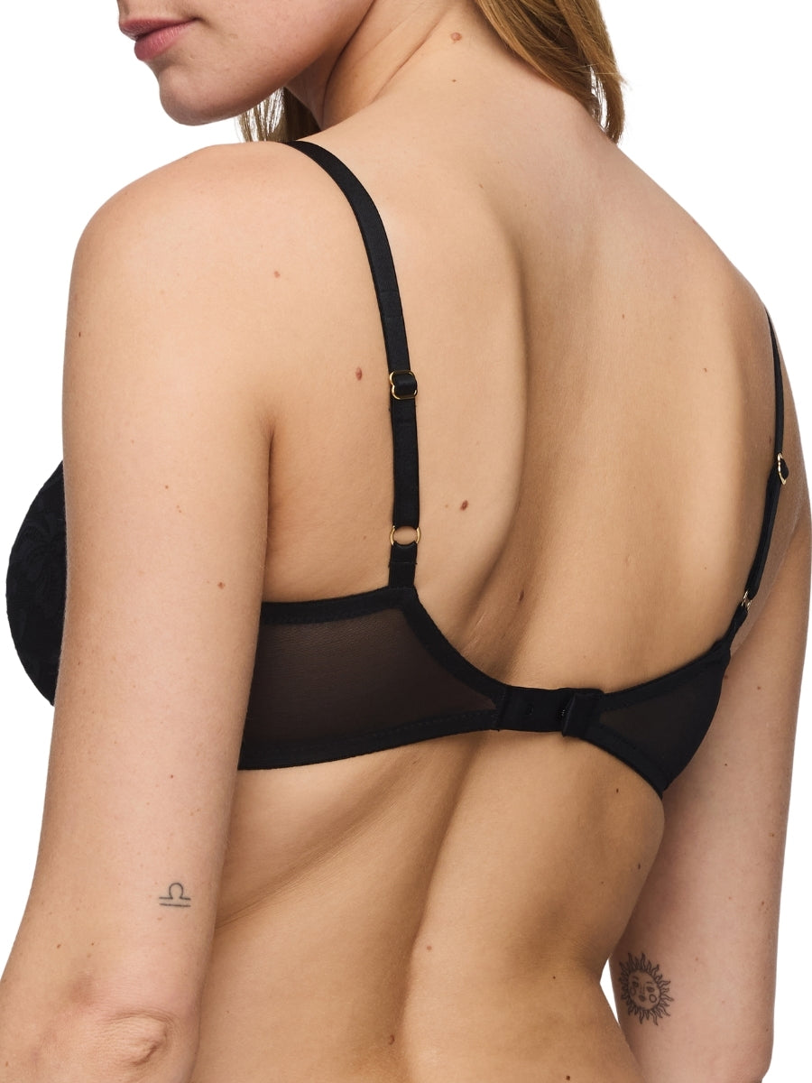 Aven Padded Heartshape Bra - Black