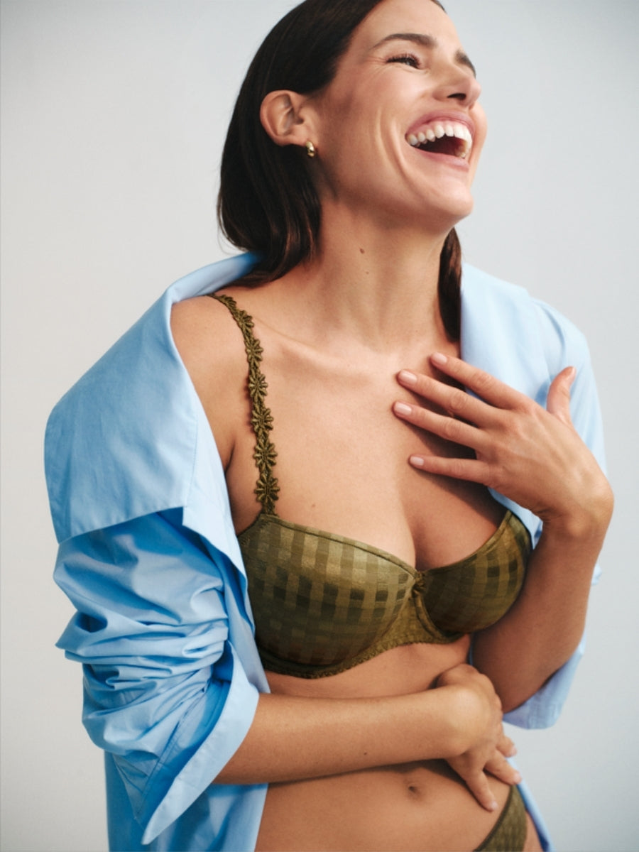 Avero Padded Balcony Bra - Olive