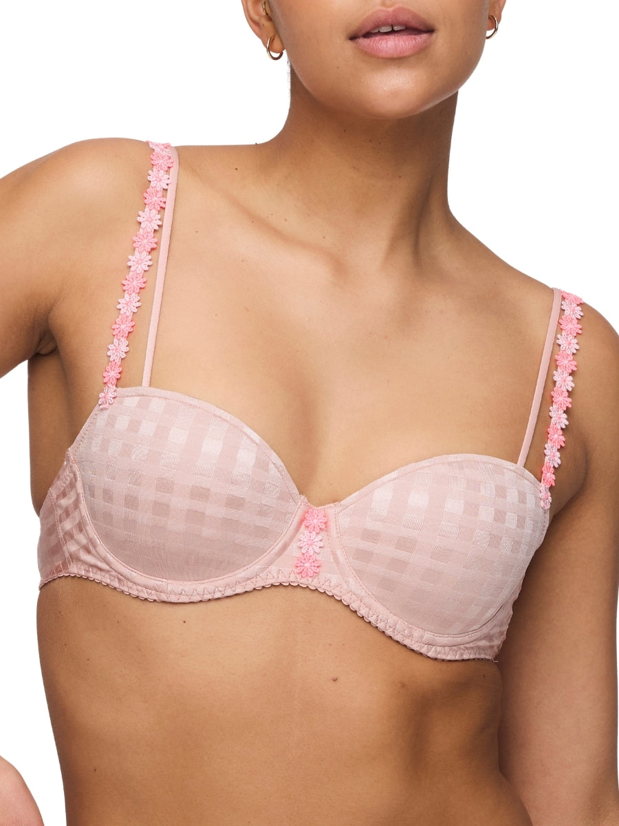 Avero Tiny Padded Balcony Bra - Powder Rose