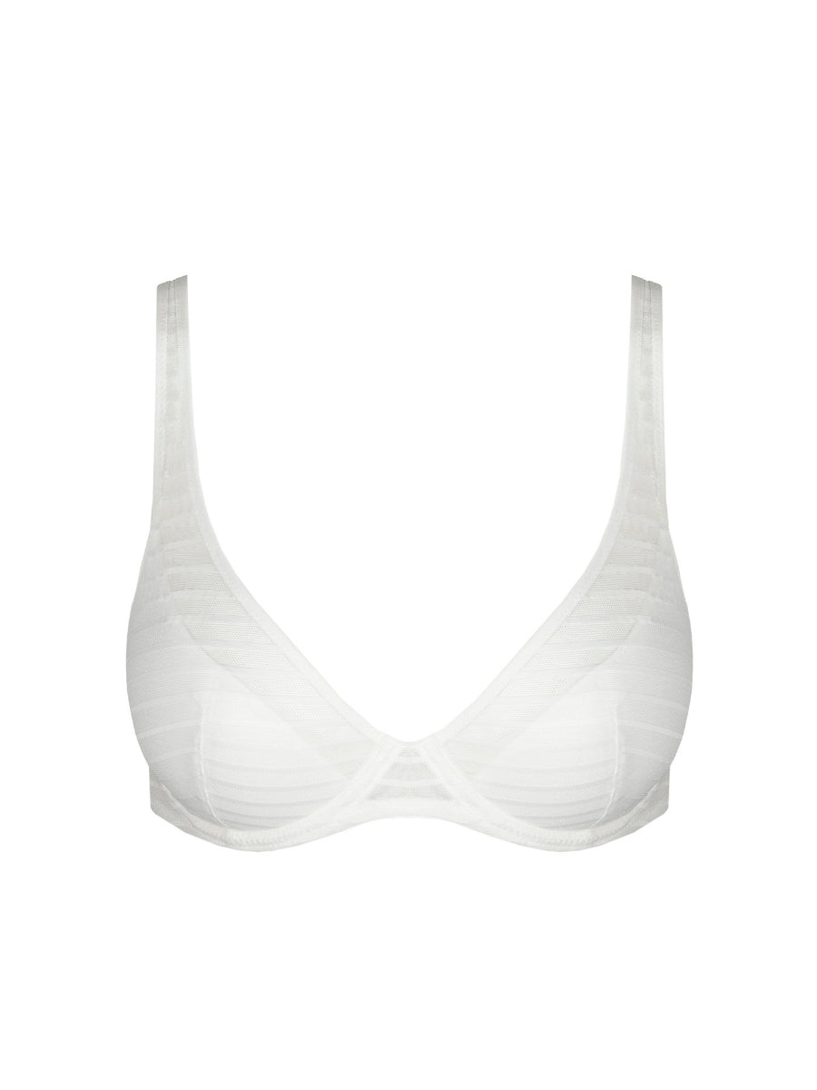 Basyl Half Padded Plunge Bra - Natural