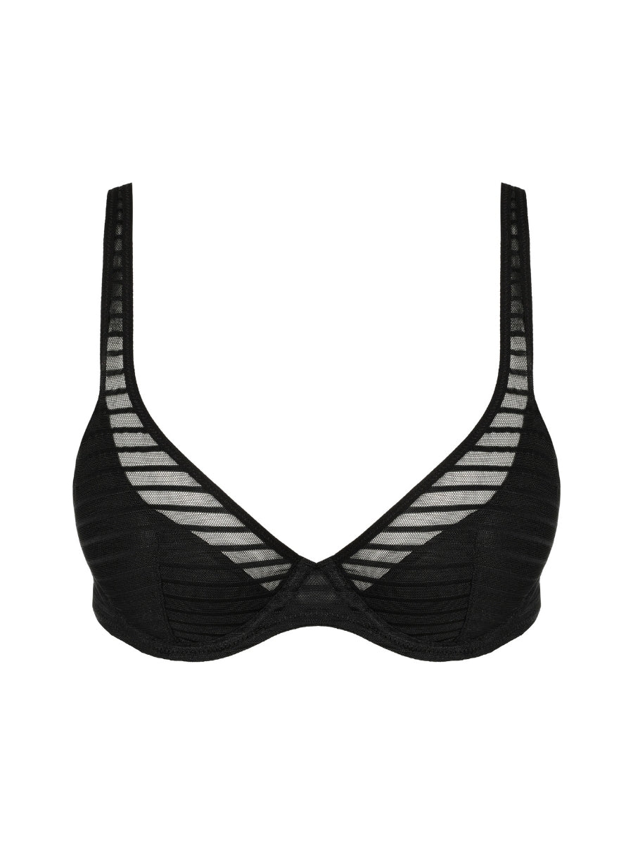 Basyl Half Padded Plunge Bra - Black
