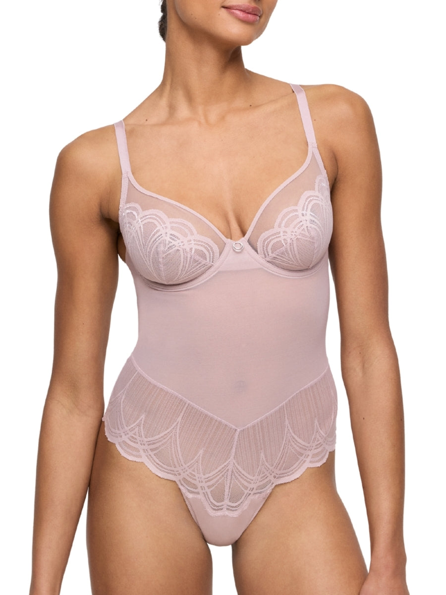 Cathia Plunge Bodysuit - Bois De Rose
