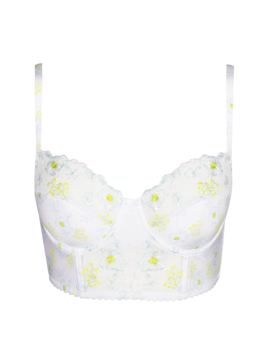 Chen Horizontal Seam Balcony Bra - White Yacht