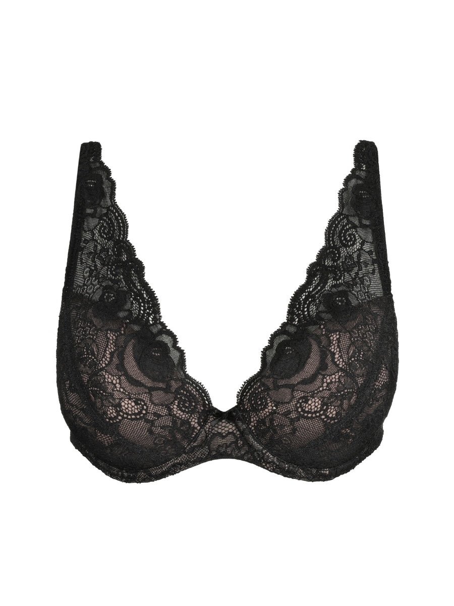 Cyrile Padded Plunge Bra - Black