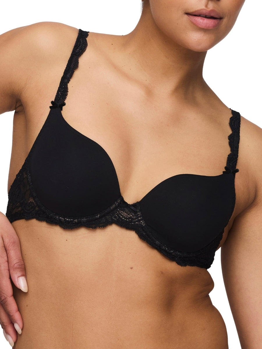 Cyrile Padded Heartshape Bra - Black