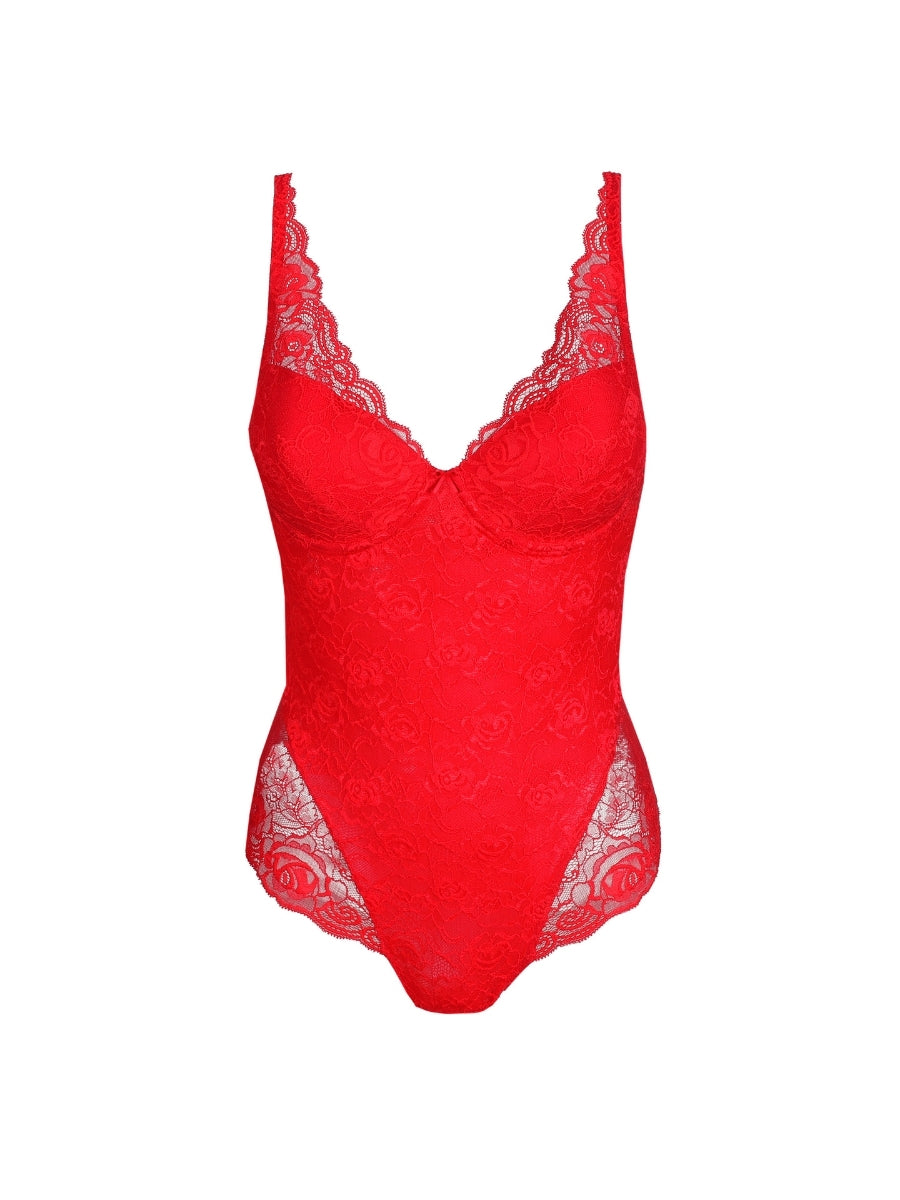 Cyrile Padded Plunge Body - True Red