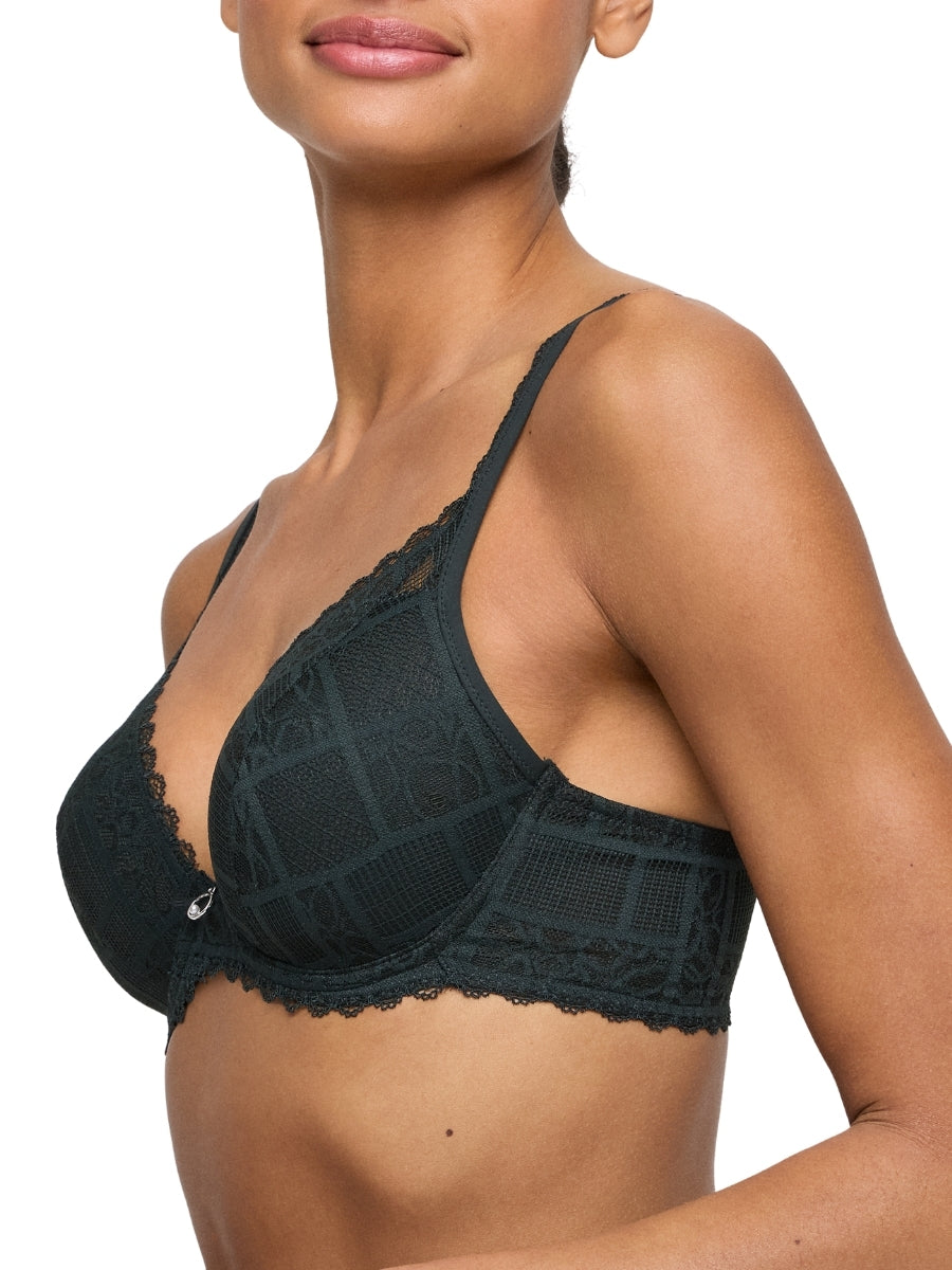 Jadei Padded Plunge Bra - Deep Forest