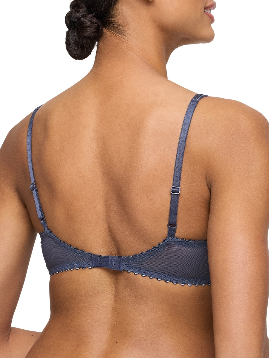 Jane Horizontal Seam Balcony Bra - Blue Shadow