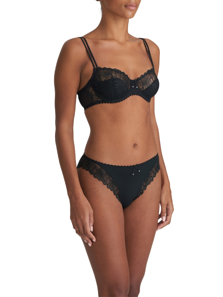 Jane Half Padded Balcony Bra - Black