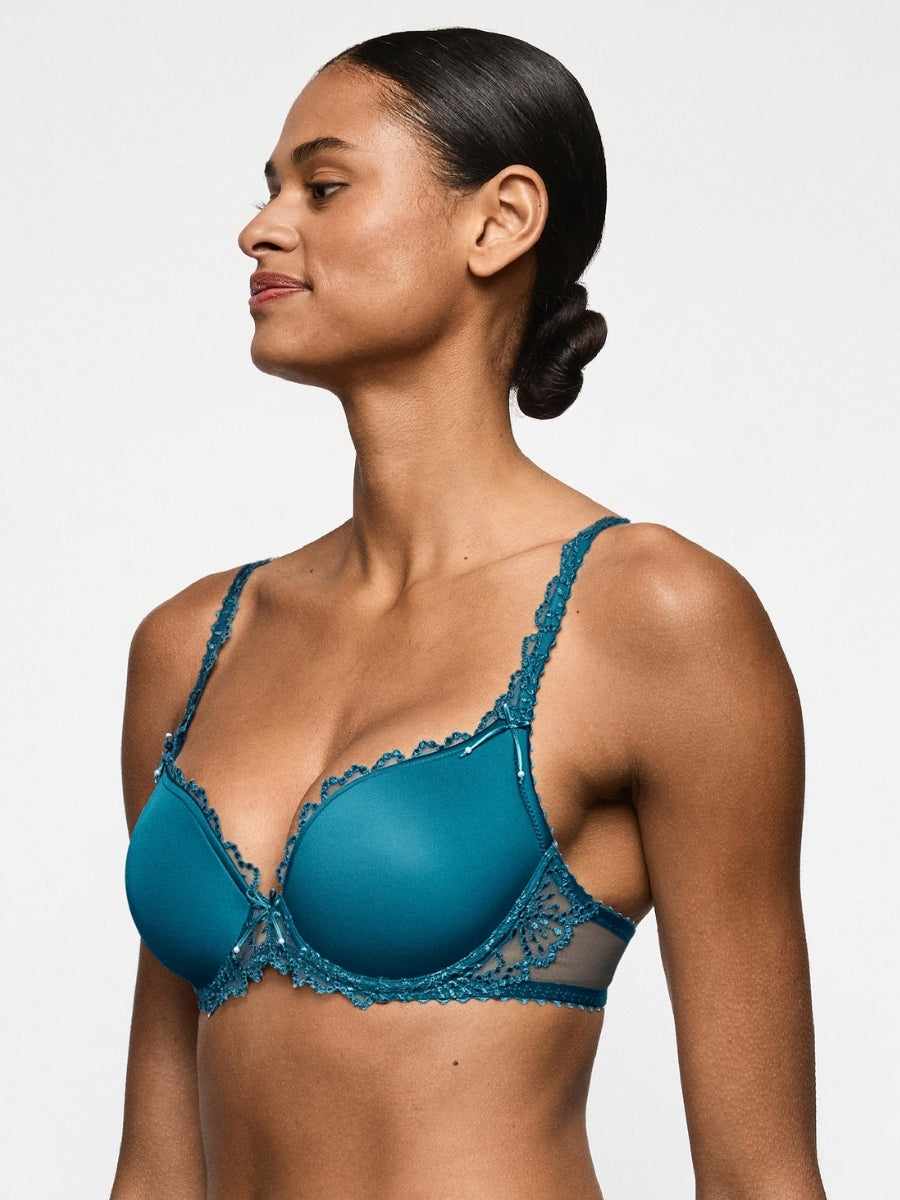 Jane Padded Heartshape Bra - Peacock