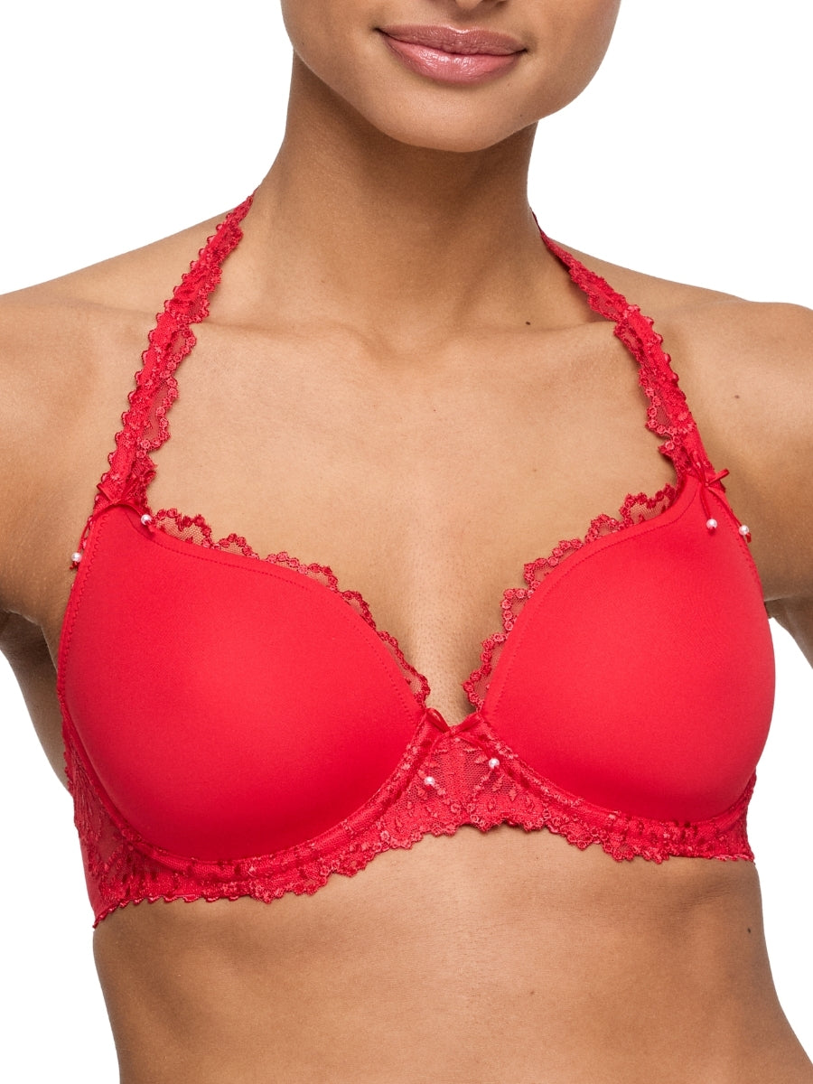 Jane Padded Heartshape Bra - True Red