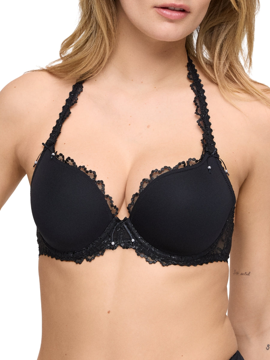 Jane Padded Heartshape Bra - Black