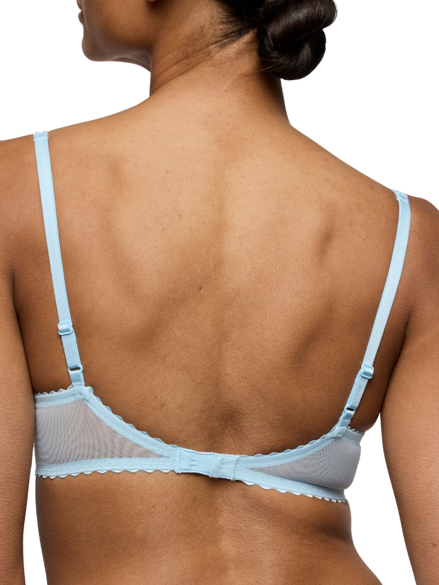 Jane Padded Balcony Bra - Milky Blue