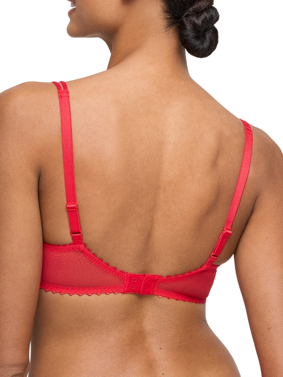 Jane Padded Balcony Bra - True Red