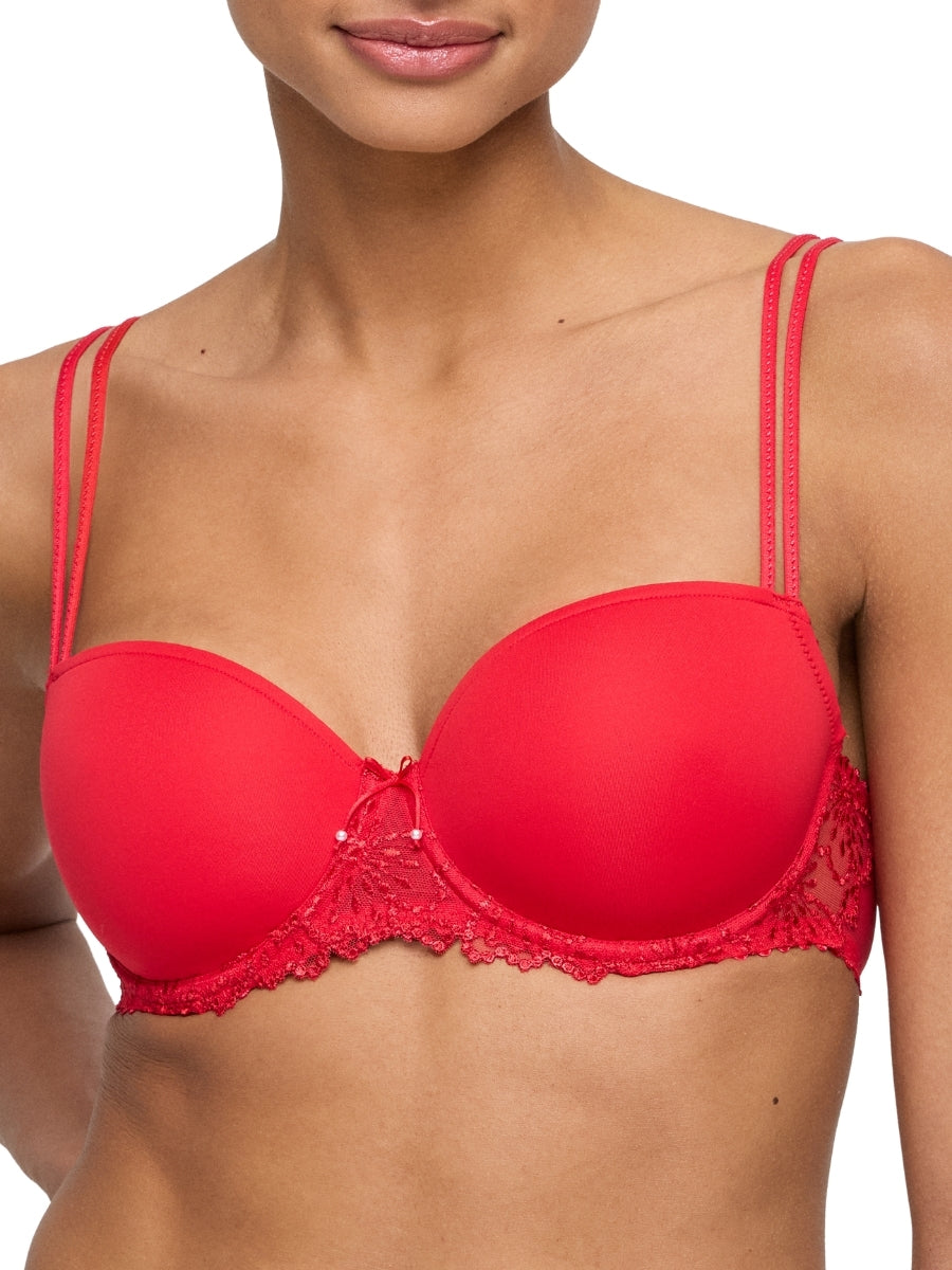Jane Padded Balcony Bra - True Red