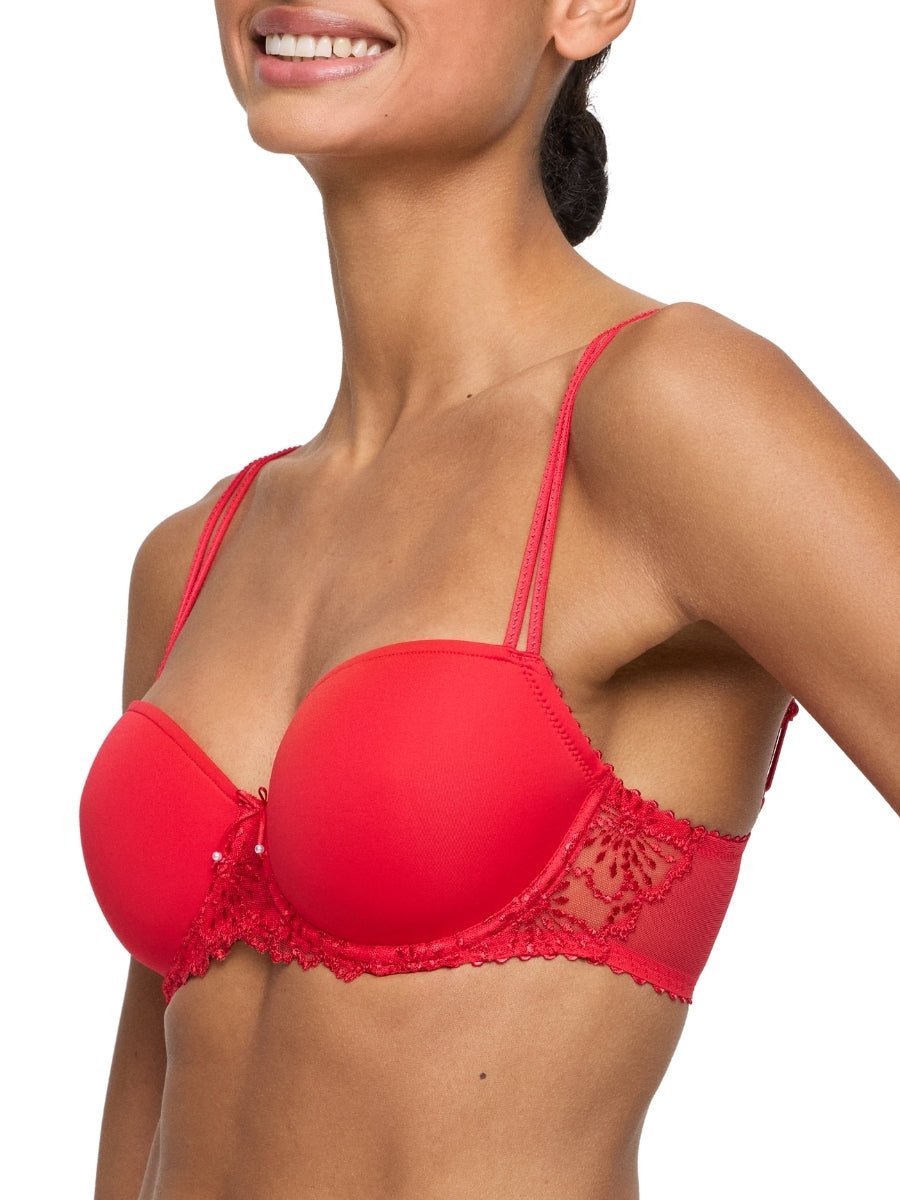 Jane Padded Balcony Bra - True Red