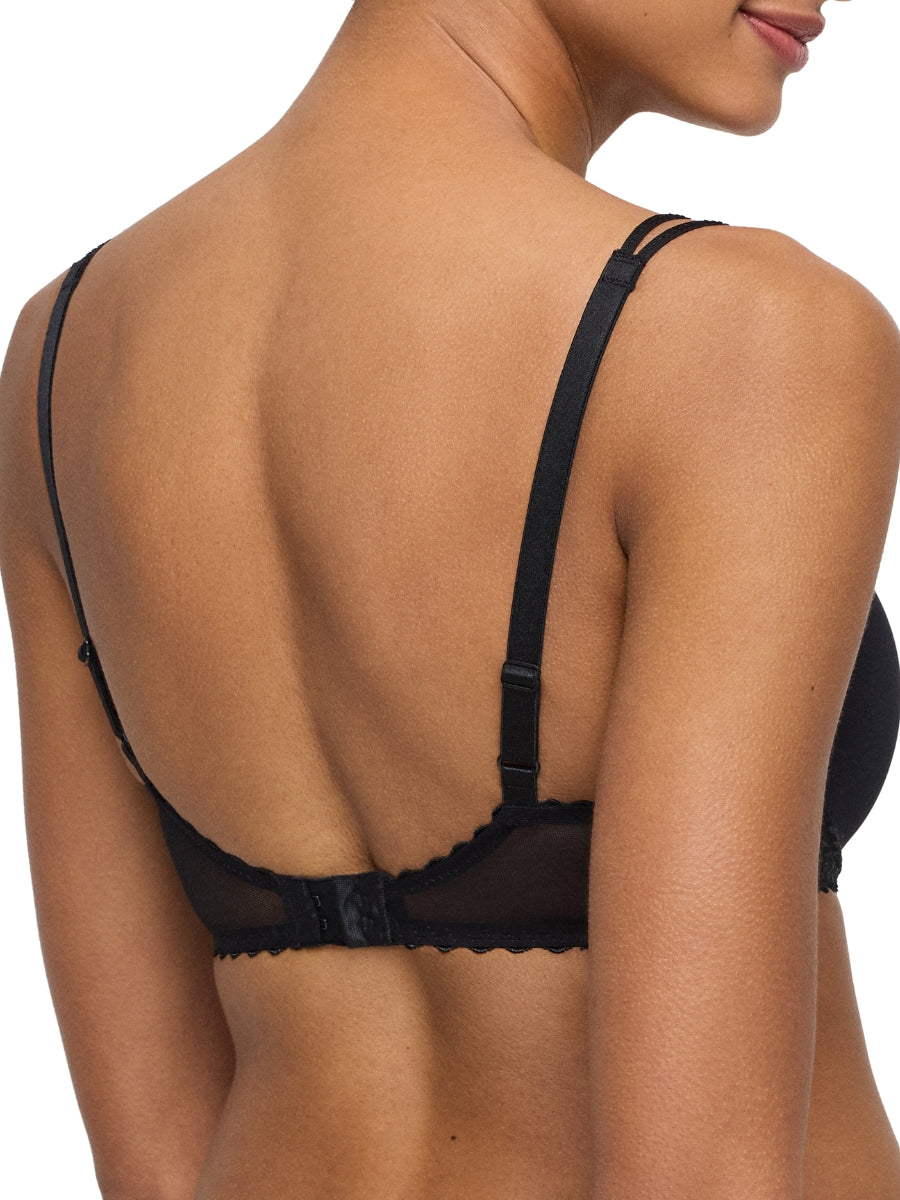Jane Padded Balcony Bra - Black