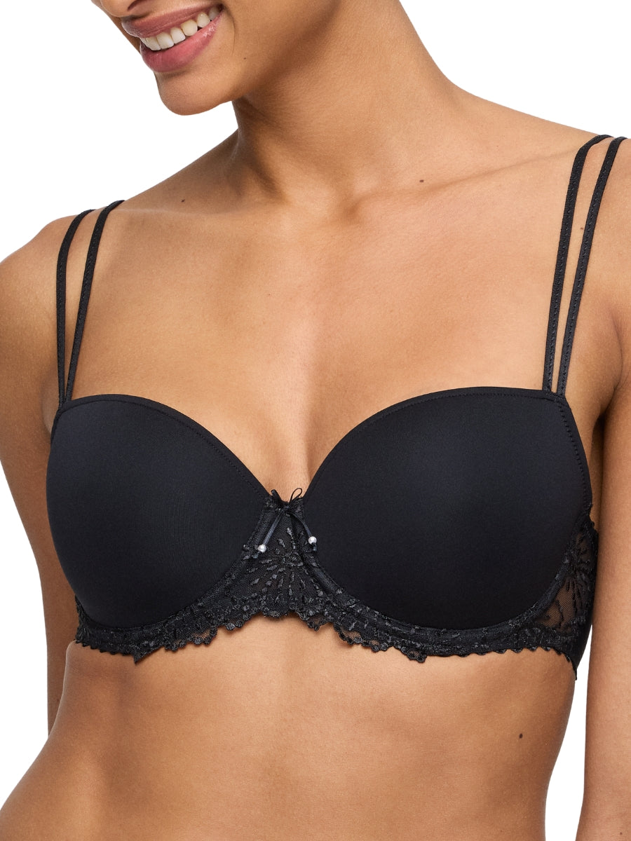 Jane Padded Balcony Bra - Black