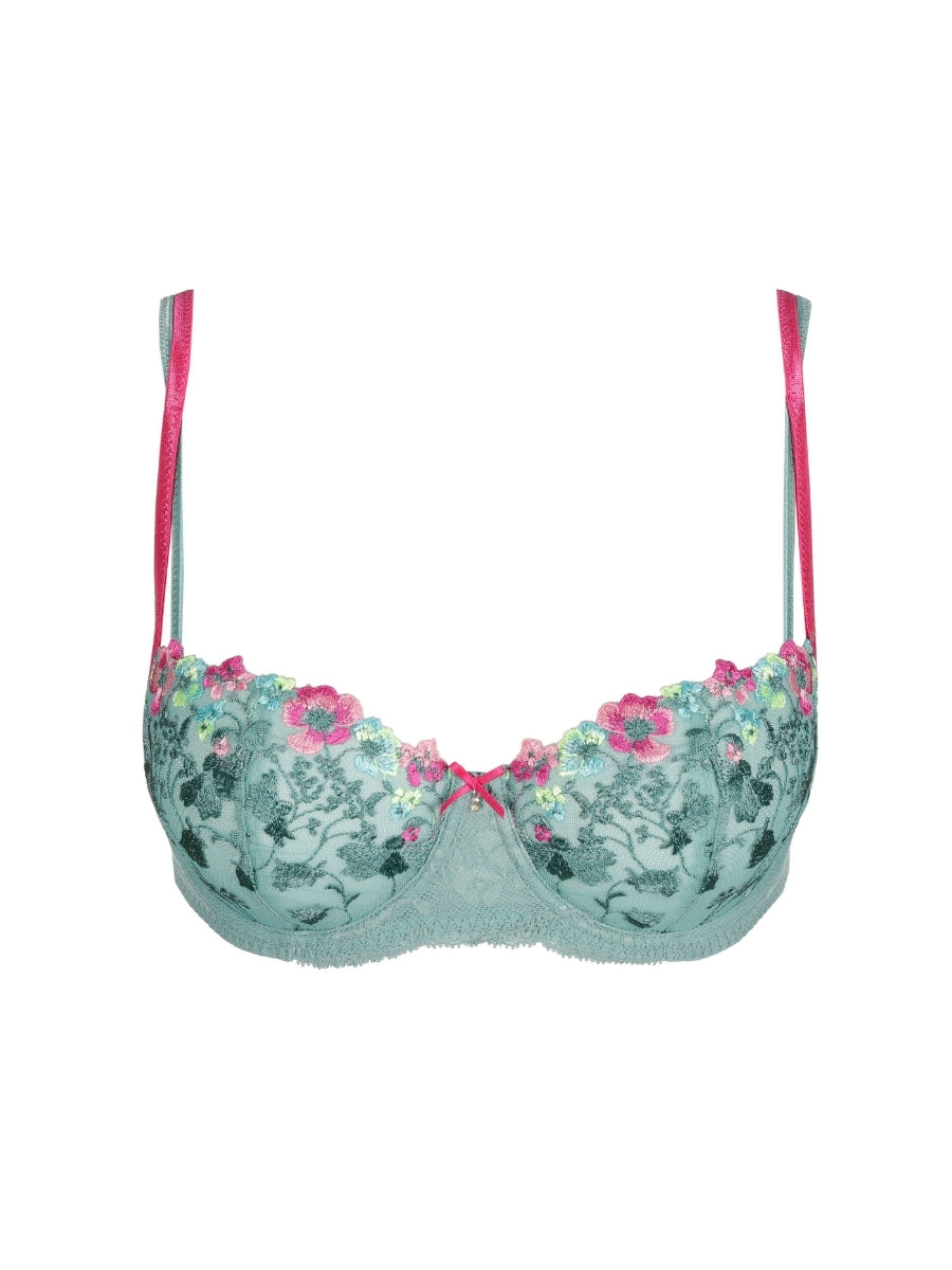 Lizelot Vertical Seam Balcony Bra - Bali Green