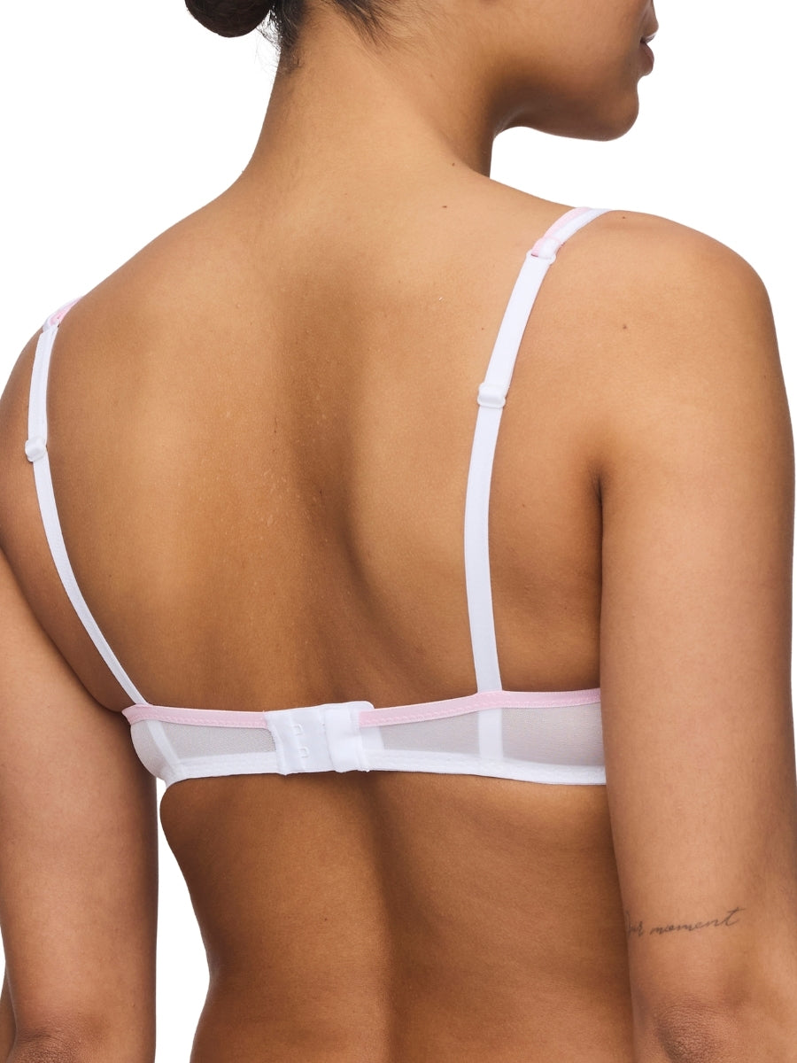 Lizelot Vertical Seam Balcony Bra - White