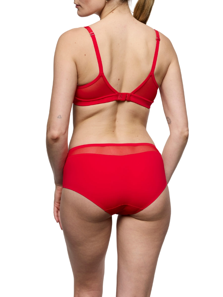 Louie Padded Balcony Bra - True Red