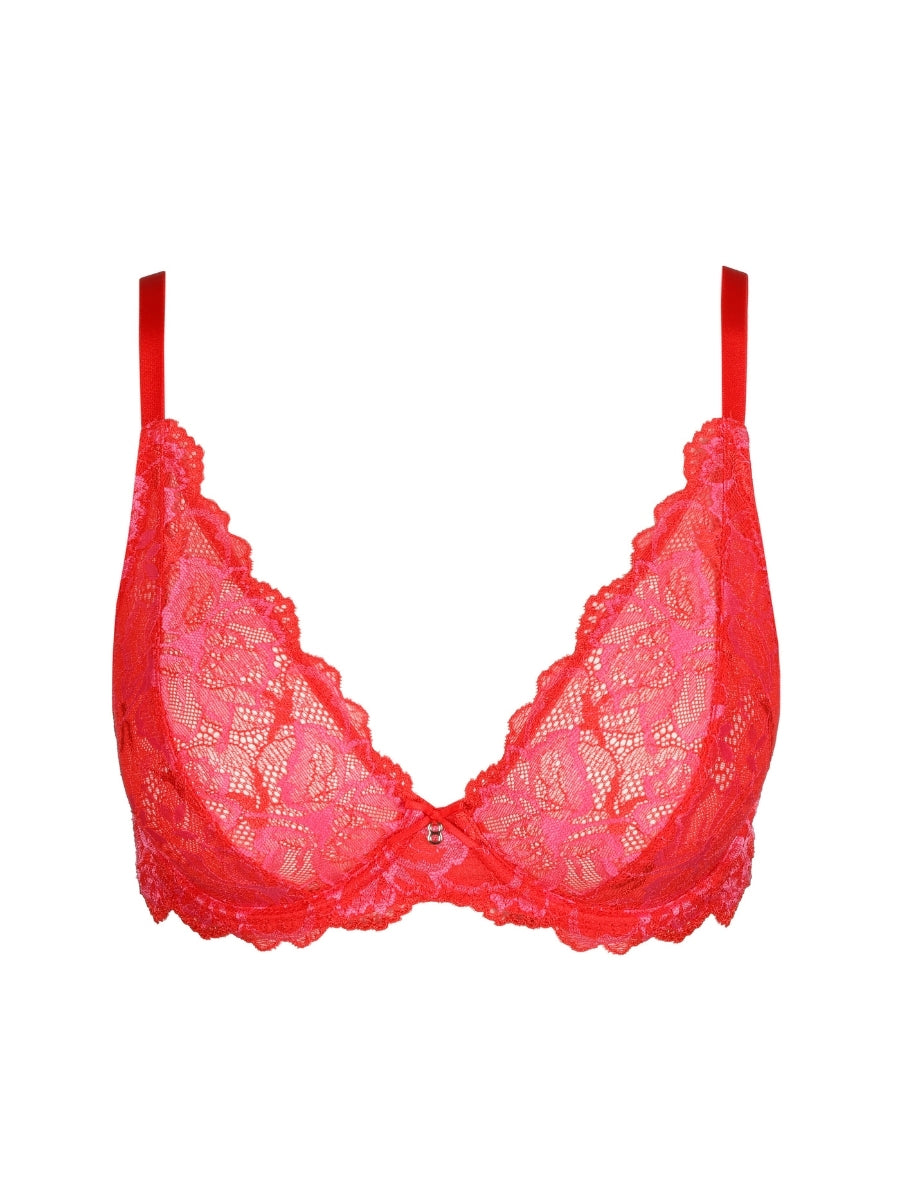 Manyla Plunge Bra - Pixie Red