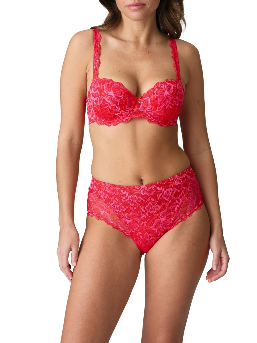 Manyla Padded Balcony Bra - Pixie Red